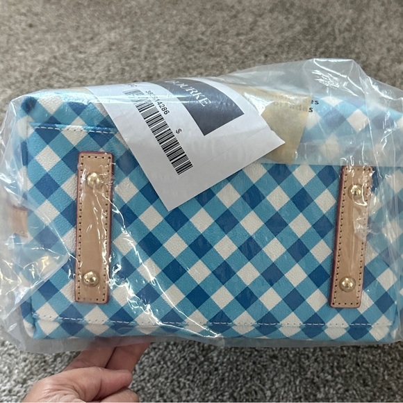Dooney & Bourke Blue and White Checkered Shoulder Bag - Picture 8 of 16